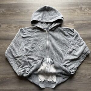 Vintage 70s Big Yank Hoodie Thermal Lined Size XL Full Zip Tri Blend Double Face